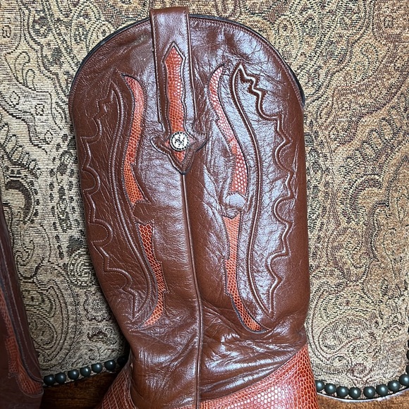 Men’s Montana Genuine Lizard Skin Cowboy Western Boots Size 10 - Picture 12 of 12